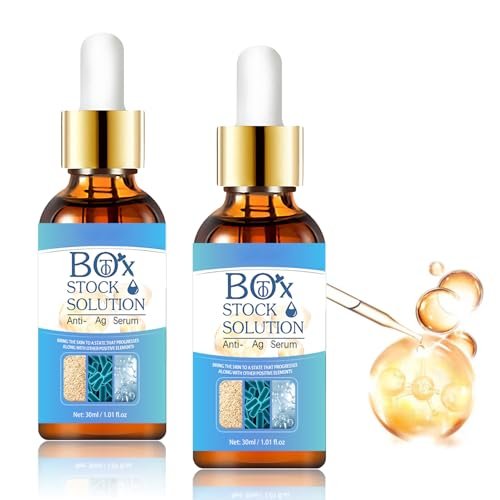 2Box Stock Solution Facial Serum – Anti-Aging Hydrating Essence for Women, Collagen Support, 0.5 Fl Oz (Pack of 2) - görsel 4
