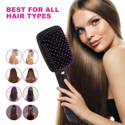 2 in 1 Hair Dryer & Styler – Negative Ion Hot Air Brush for Volumizing, Straightening & Drying Avelisse