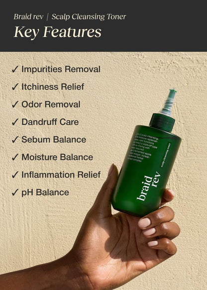 Bephor Scalp Cleansing Toner with Apple Cider Vinegar for Braiding Hair - No-Rinse Moisturizing Scalp Exfoliator, 6.76 Fl Oz Avelisse