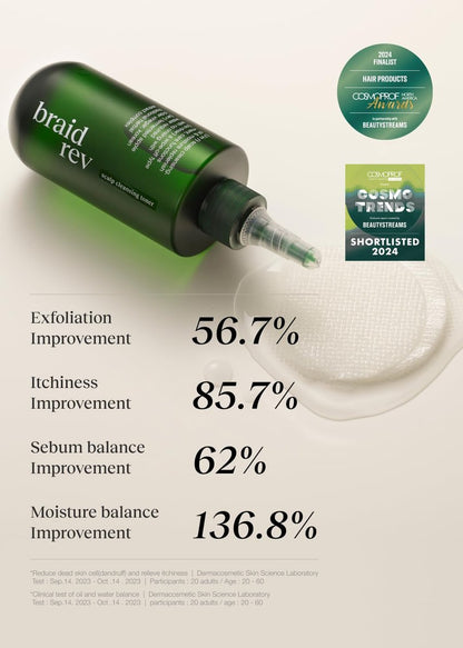 Bephor Scalp Cleansing Toner with Apple Cider Vinegar for Braiding Hair - No-Rinse Moisturizing Scalp Exfoliator, 6.76 Fl Oz Avelisse