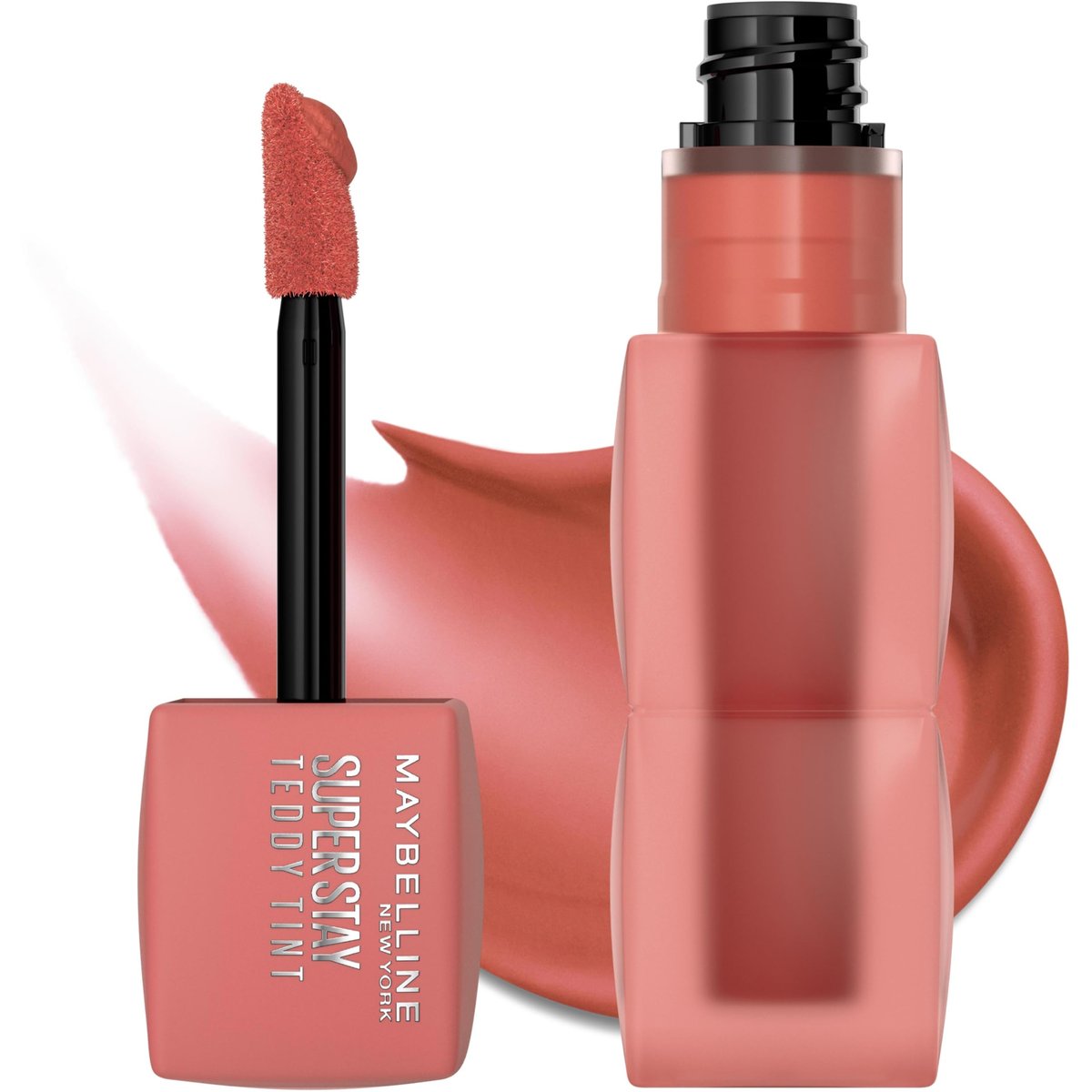 MAYBELLINE Super Stay Teddy Lip Tint - Long Lasting Matte Lipstick, Up to 12HR Wear, Skinnydip, 0.17 Fl Oz - görsel 15