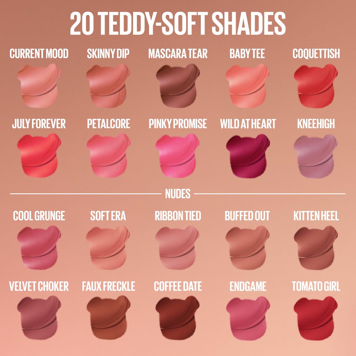 MAYBELLINE Super Stay Teddy Lip Tint - Long Lasting Matte Lipstick, Up to 12HR Wear, Skinnydip, 0.17 Fl Oz - görsel 9