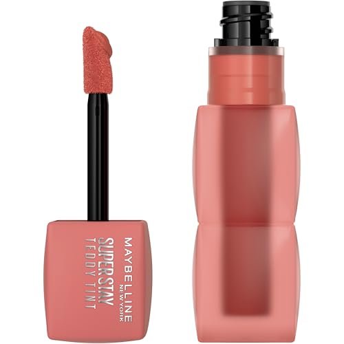 MAYBELLINE Super Stay Teddy Lip Tint - Long Lasting Matte Lipstick, Up to 12HR Wear, Skinnydip, 0.17 Fl Oz - görsel 2