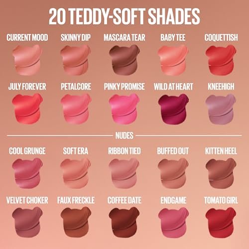 MAYBELLINE Super Stay Teddy Lip Tint - Long Lasting Matte Lipstick, Up to 12HR Wear, Skinnydip, 0.17 Fl Oz - görsel 10