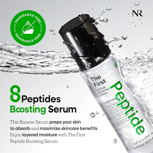 Nature Republic The First Peptide Boosting Serum – Niacinamide, Adenosine, Hydrating & Firming Facial Serum for Fine Lines & Pores, Korean Skincare, 150ml / 5.07 fl oz Avelisse