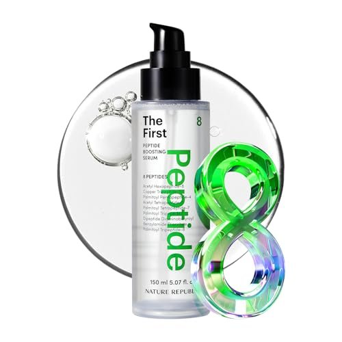 Nature Republic The First Peptide Boosting Serum – Niacinamide, Adenosine, Hydrating & Firming Facial Serum for Fine Lines & Pores, Korean Skincare, 150ml / 5.07 fl oz Avelisse