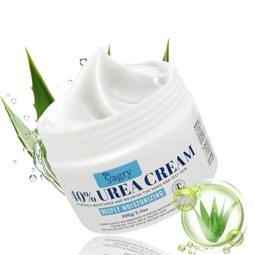 Sagry Urea Cream 40 Percent Maximum Strength for Feet, Dry Cracked Heels, Knees, Elbows, Hands - Deep Moisturizing Callus Remover & Heel Crack Repair (3.5 oz) - görsel 2