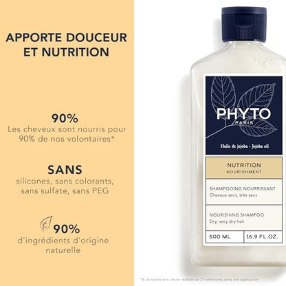 PHYTO NOURISHMENT Nourishing Shampoo with Jojoba Oil – Sulfate-Free Hydrating Shampoo for Dry Hair (16.9 Fl Oz)