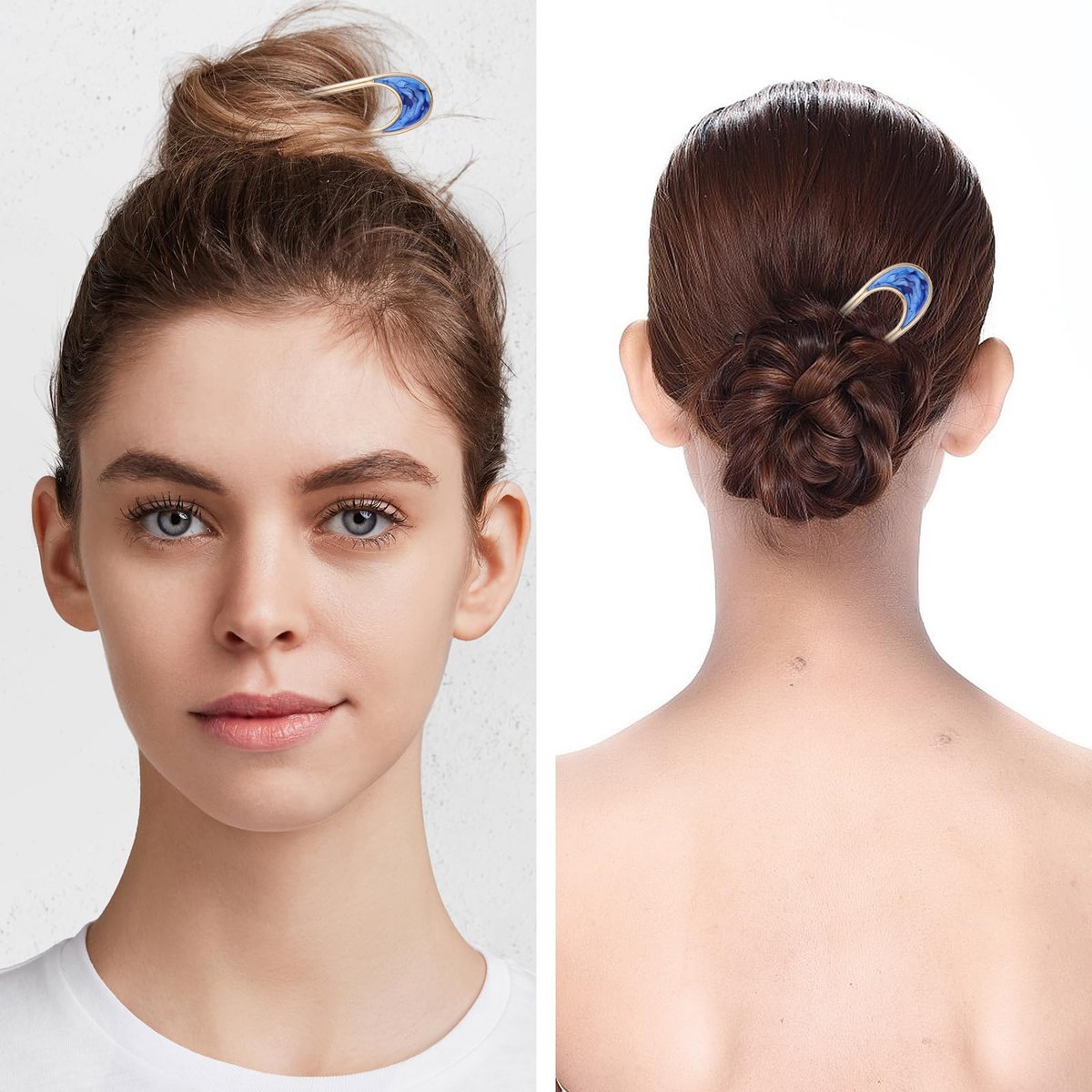 Nogeqi 6 Pcs Metal U Pins for Hair Bun - U Shaped Hair Pins French Twist Hair Pin, Vintage Hair Fork Pin for Women, Gold Silver Chignon Hair Pin for Thick Thin Hair Styles Accessories - görsel 9