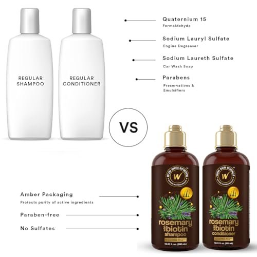 WOW Skin Science Rosemary with Biotin Shampoo & Conditioner Duo, 16.9 oz Each - görsel 12