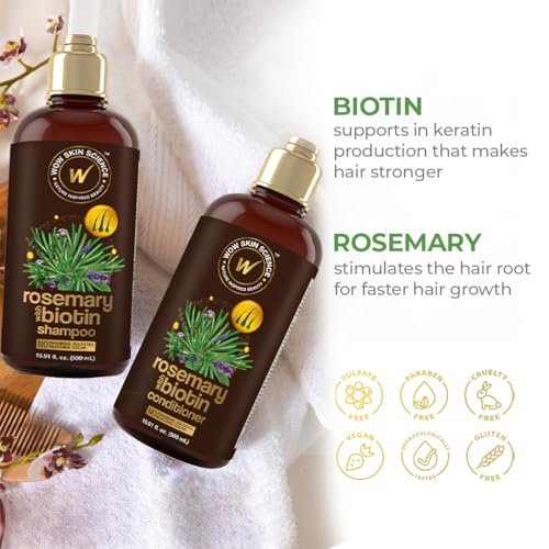 WOW Skin Science Rosemary with Biotin Shampoo & Conditioner Duo, 16.9 oz Each - görsel 8