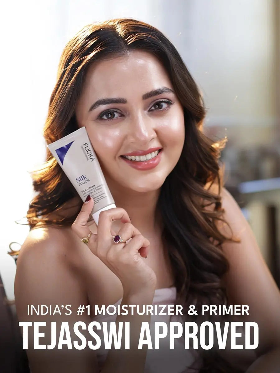 FLiCKA Silk Touch 3 in 1 Moisturizer and Primer for Face | Hydrating, Lightweight, Long-Lasting | Pore Minimizer | All Skin Types | Makeup Base | 60g | Cruelty-Free Avelisse