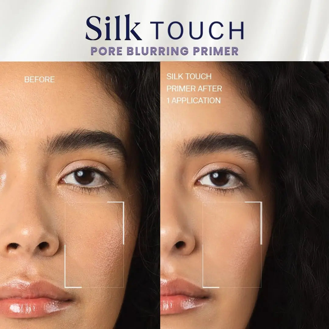FLiCKA Silk Touch 3 in 1 Moisturizer and Primer for Face | Hydrating, Lightweight, Long-Lasting | Pore Minimizer | All Skin Types | Makeup Base | 60g | Cruelty-Free Avelisse