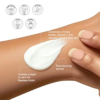FLiCKA Silk Touch 3 in 1 Moisturizer and Primer for Face | Hydrating, Lightweight, Long-Lasting | Pore Minimizer | All Skin Types | Makeup Base | 60g | Cruelty-Free Avelisse