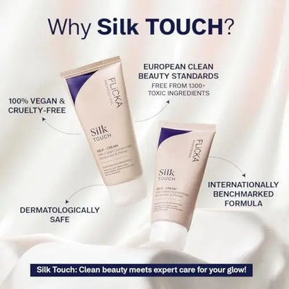 FLiCKA Silk Touch 3 in 1 Moisturizer and Primer for Face | Hydrating, Lightweight, Long-Lasting | Pore Minimizer | All Skin Types | Makeup Base | 60g | Cruelty-Free Avelisse