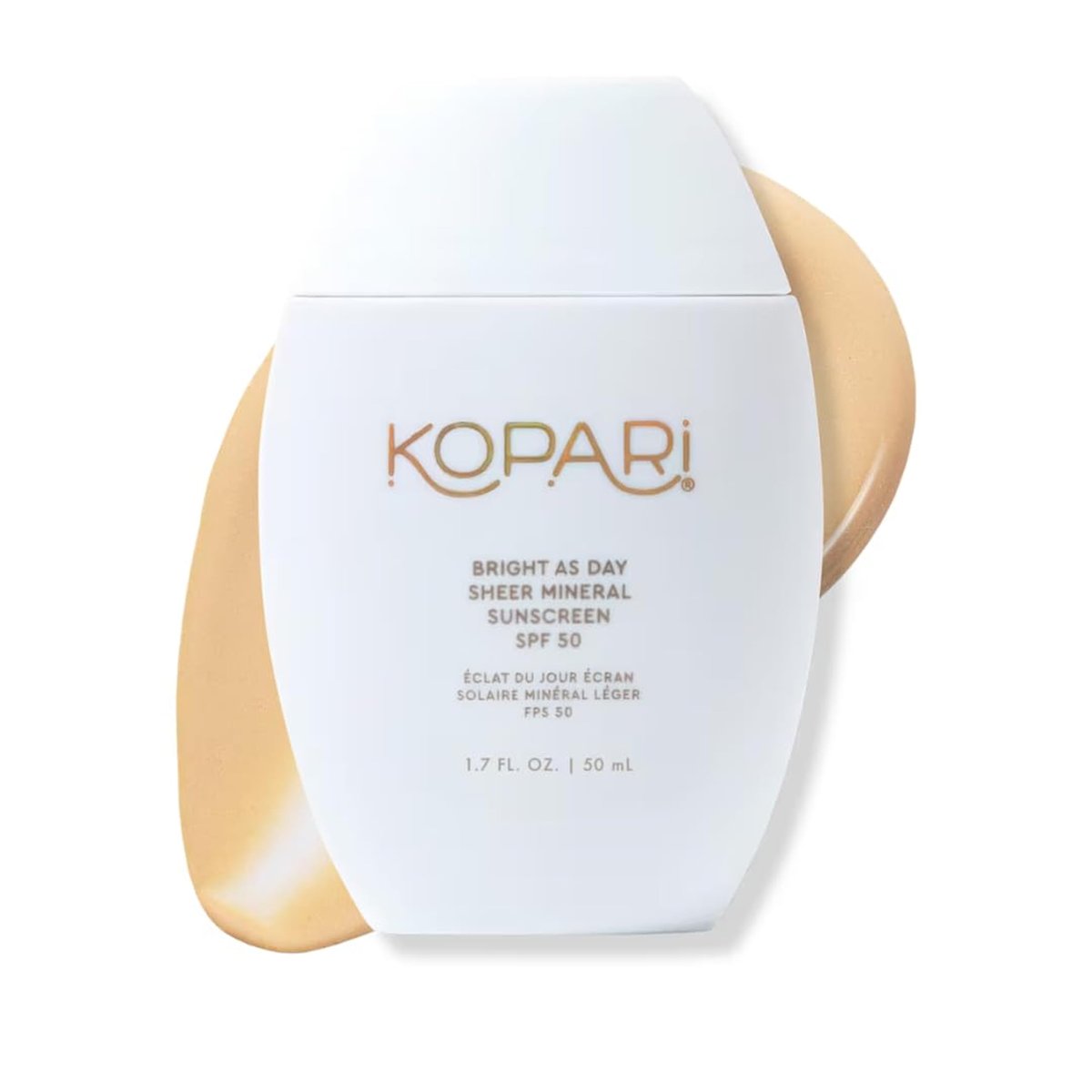 Kopari Bright as Day Sheer Mineral Sunscreen SPF 50 – 100% Mineral Face Sunscreen with Vitamin C & Niacinamide, Sheer Finish for All Skin Tones, 1.7 oz Avelisse