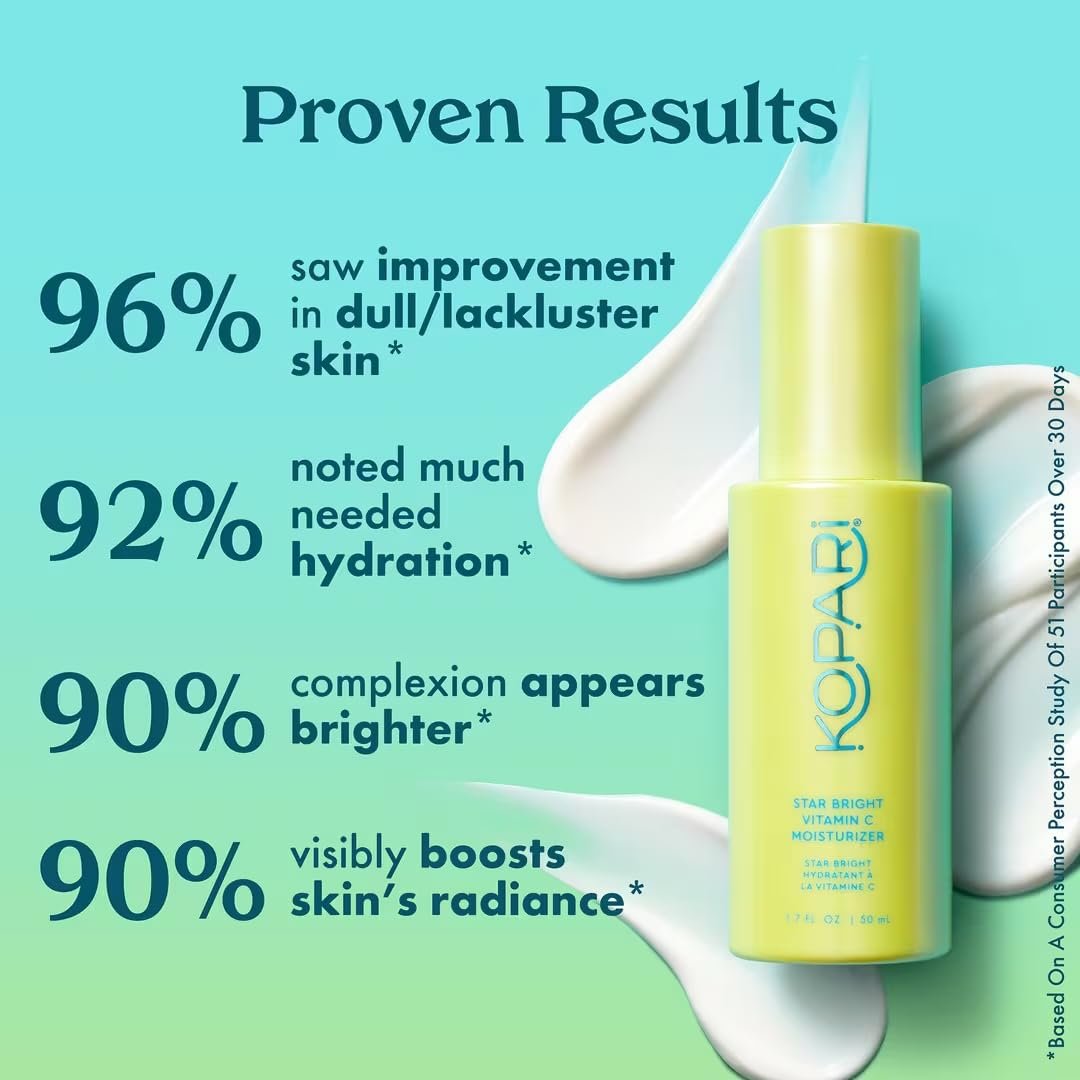 Kopari Star Bright Vitamin C Moisturizer with Starfruit & Niacinamide - Lightweight Brightening Face Moisturizer, 1.7 oz Avelisse