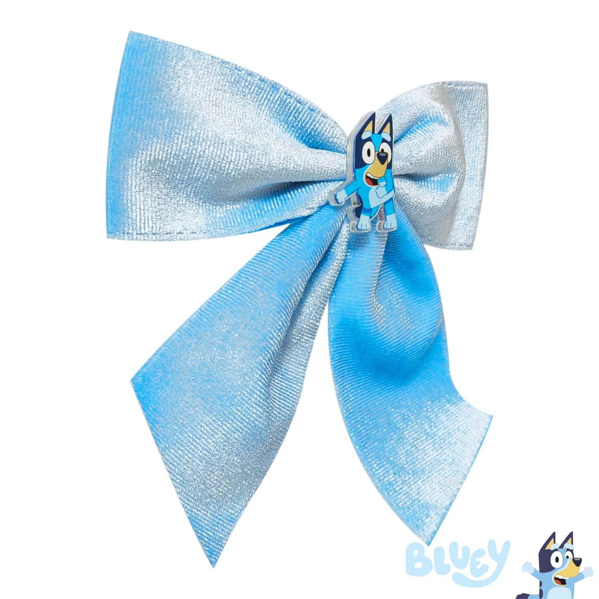 LUV HER Bluey Long Tail Hair Bow for Girls - Alligator Clip with Bluey Charm, Hair Accessory Ages 3+ - görsel 7