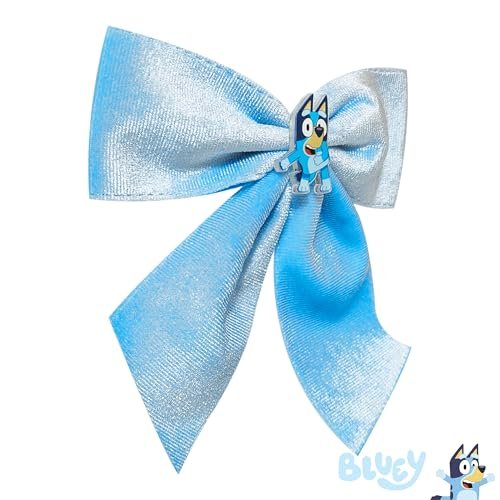 LUV HER Bluey Long Tail Hair Bow for Girls - Alligator Clip with Bluey Charm, Hair Accessory Ages 3+ - görsel 8