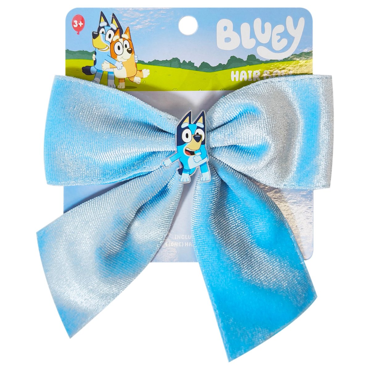 LUV HER Bluey Long Tail Hair Bow for Girls - Alligator Clip with Bluey Charm, Hair Accessory Ages 3+ - görsel 1