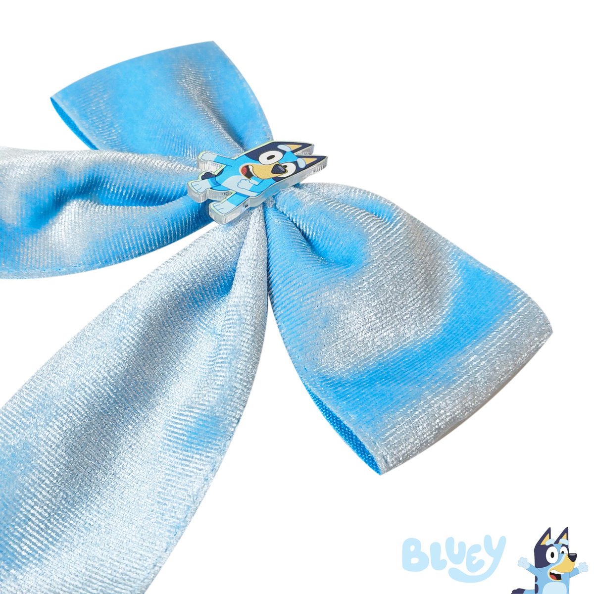 LUV HER Bluey Long Tail Hair Bow for Girls - Alligator Clip with Bluey Charm, Hair Accessory Ages 3+ - görsel 9