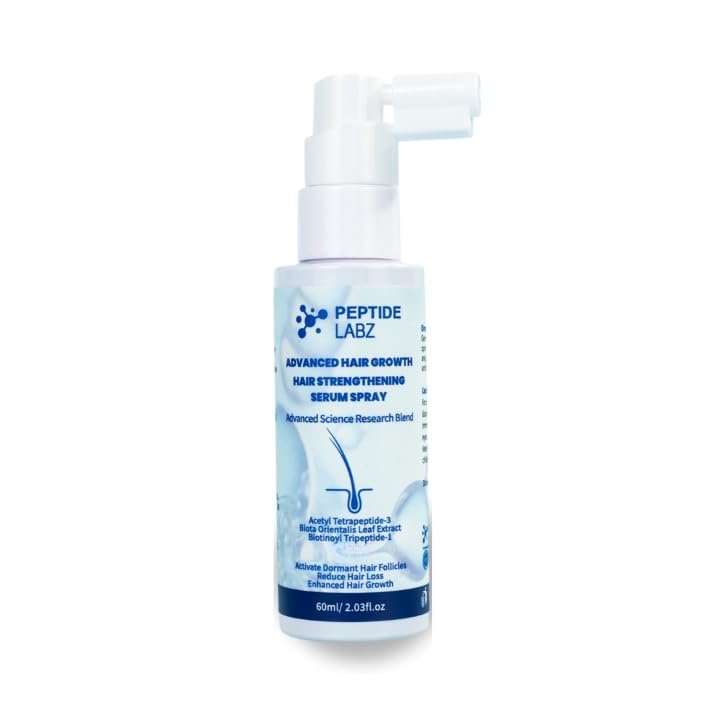 Peptide Hair Growth Serum Spray – Acetyl Tetrapeptide-3, Biotinoyl Tripeptide-1, Caffeine & Licorice Root Extract | 2 Fl Oz Avelisse