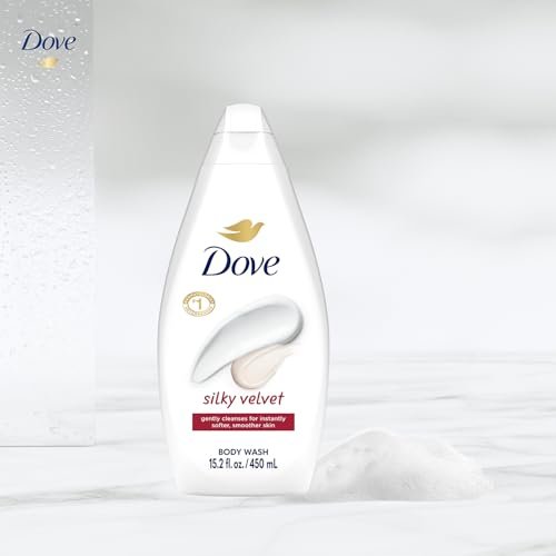 Dove Silky Velvet Body Wash 2-Pack - Luxurious Moisturizing Cleanser for Smooth, Soft Skin, 15.22 oz Each Avelisse
