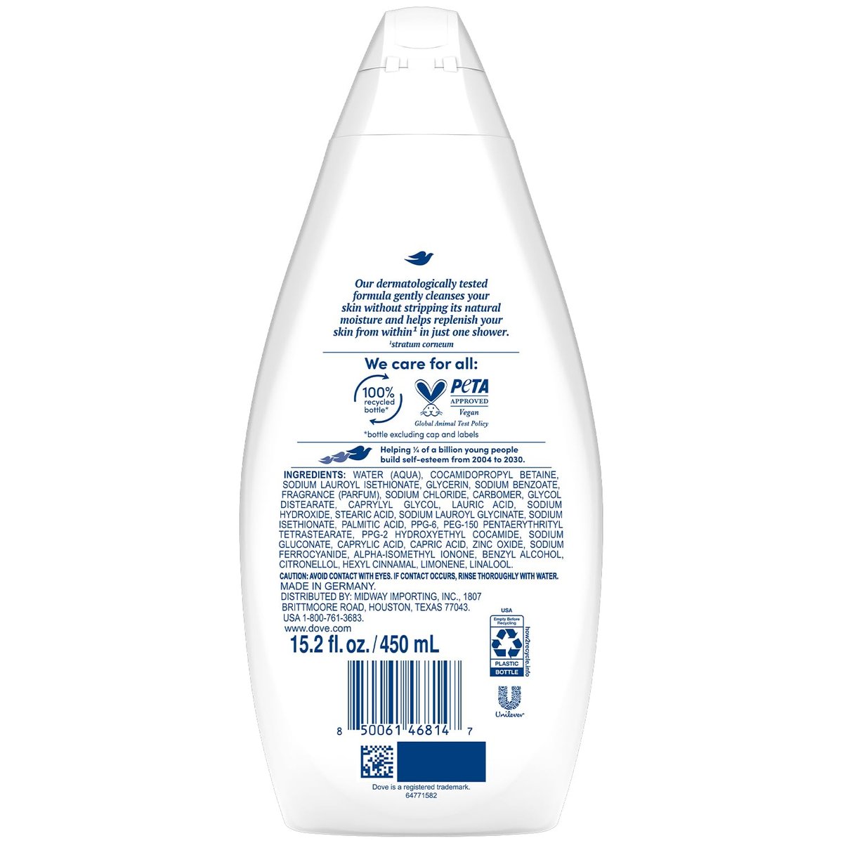 Dove Silky Velvet Body Wash 2-Pack - Luxurious Moisturizing Cleanser for Smooth, Soft Skin, 15.22 oz Each Avelisse
