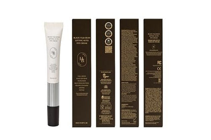 HEVEBLUE Black Yuja Bean Lifting Auto Eye Cream – Vibrating Eye Massager for Wrinkles, Sensitive Skin, Vegan, Hypoallergenic Korean Skincare Avelisse