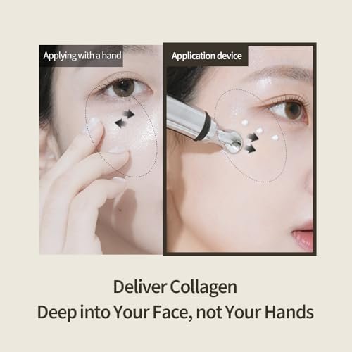 HEVEBLUE Black Yuja Bean Lifting Auto Eye Cream – Vibrating Eye Massager for Wrinkles, Sensitive Skin, Vegan, Hypoallergenic Korean Skincare Avelisse