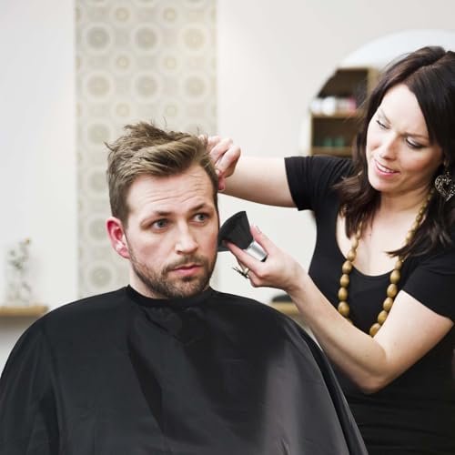 Professional Haircut Cape with Adjustable Snap Closure and Neck Duster Brush – Omvoina Salon Barber Cape for Unisex - görsel 12