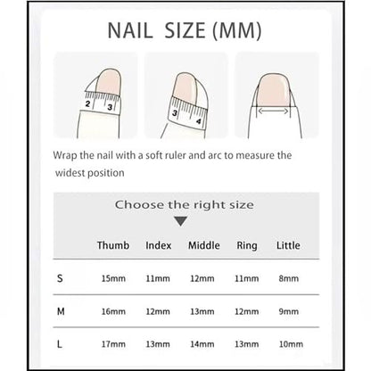 JIEADJIE 100% Handmade Press On Nails - Almond Droplet Shape, Hand Painted Nail Art, Daily Nude Small Size