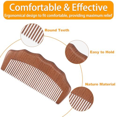 Wooden Labor Comb for Women - Natural Birthing Comb for Pain Relief, Labor and Delivery Essentials with Cloth Bag - görsel 6