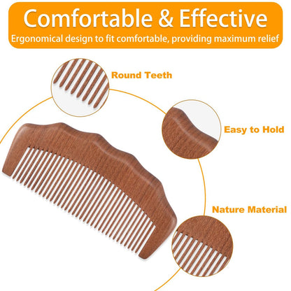 Wooden Labor Comb for Women - Natural Birthing Comb for Pain Relief, Labor and Delivery Essentials with Cloth Bag