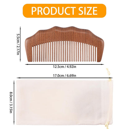 Wooden Labor Comb for Women - Natural Birthing Comb for Pain Relief, Labor and Delivery Essentials with Cloth Bag