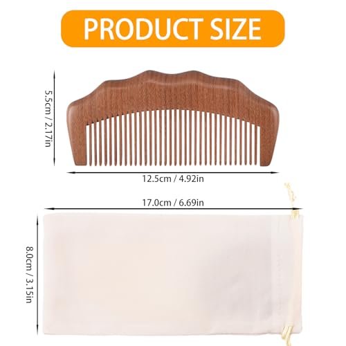 Wooden Labor Comb for Women - Natural Birthing Comb for Pain Relief, Labor and Delivery Essentials with Cloth Bag - görsel 4