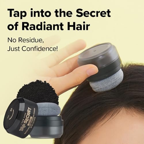 I DEW CARE Biotin Clarifying Dry Shampoo - Tap Secret Black | Strengthening & Volumizing, Powder Type, Refillable, Travel Size, Non-aerosol, for Brunette Hair, Korean Ginseng, 0.24 Oz Avelisse