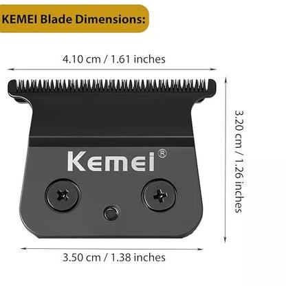 KEMEI 2299 Professional Hair Clippers Replacement Blades – Carbon Steel T-Shape Trimmer Blade, Sharp & Durable Avelisse
