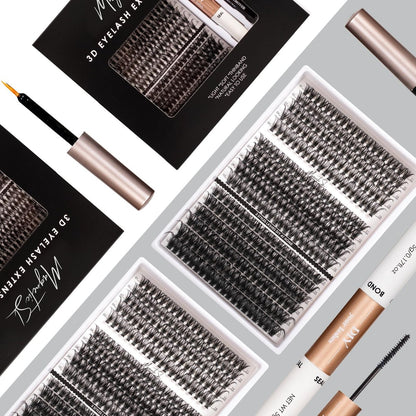 DIY Lash Extensions Kit 320pcs Individual Lashes Clusters 40D 50D 100D with Applicator, Bond & Seal, Remover – Mix 11-20mm (40D+50D+100D Kit)