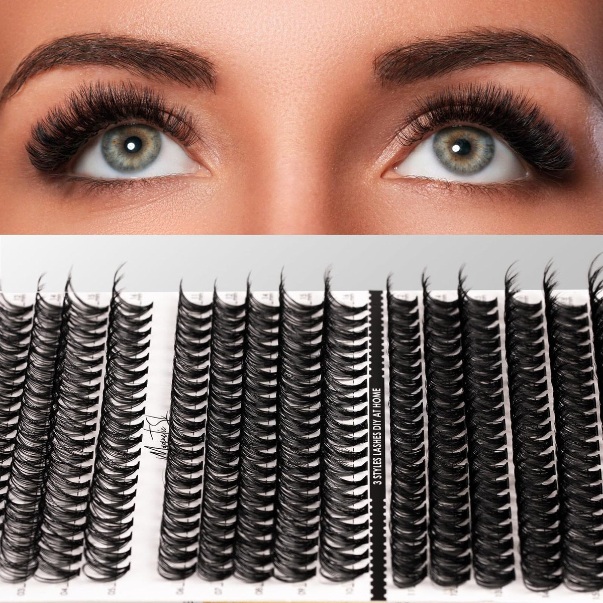 DIY Lash Extensions Kit 320pcs Individual Lashes Clusters 30D 40D 60D with Applicator, Lash Bond & Seal, and Remover - Mix 11-20mm (30D+40D+60D Kit) Avelisse
