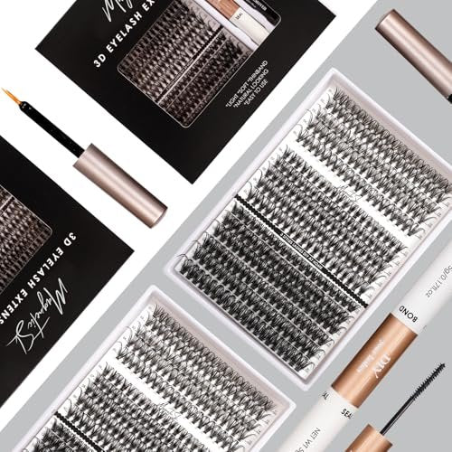 DIY Lash Extensions Kit 320pcs Individual Lashes Clusters 30D 40D 60D with Applicator, Lash Bond & Seal, and Remover - Mix 11-20mm (30D+40D+60D Kit) Avelisse