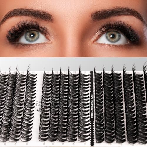 DIY Lash Extensions Kit 320pcs Individual Lashes Clusters 30D 40D 60D with Applicator, Lash Bond & Seal, and Remover - Mix 11-20mm (30D+40D+60D Kit) Avelisse