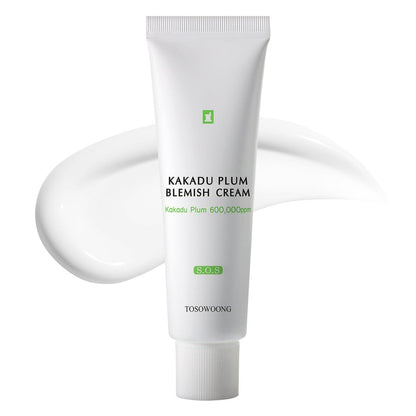 TOSOWOONG Kakadu Plum Blemish Cream – Dark Spot Remover & Brightening Face Cream with 600,000ppm Kakadu Plum Extract, Niacinamide & Adenosine – Korean Skin Care, 1.76 oz