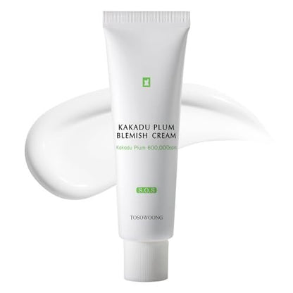 TOSOWOONG Kakadu Plum Blemish Cream – Dark Spot Remover & Brightening Face Cream with 600,000ppm Kakadu Plum Extract, Niacinamide & Adenosine – Korean Skin Care, 1.76 oz