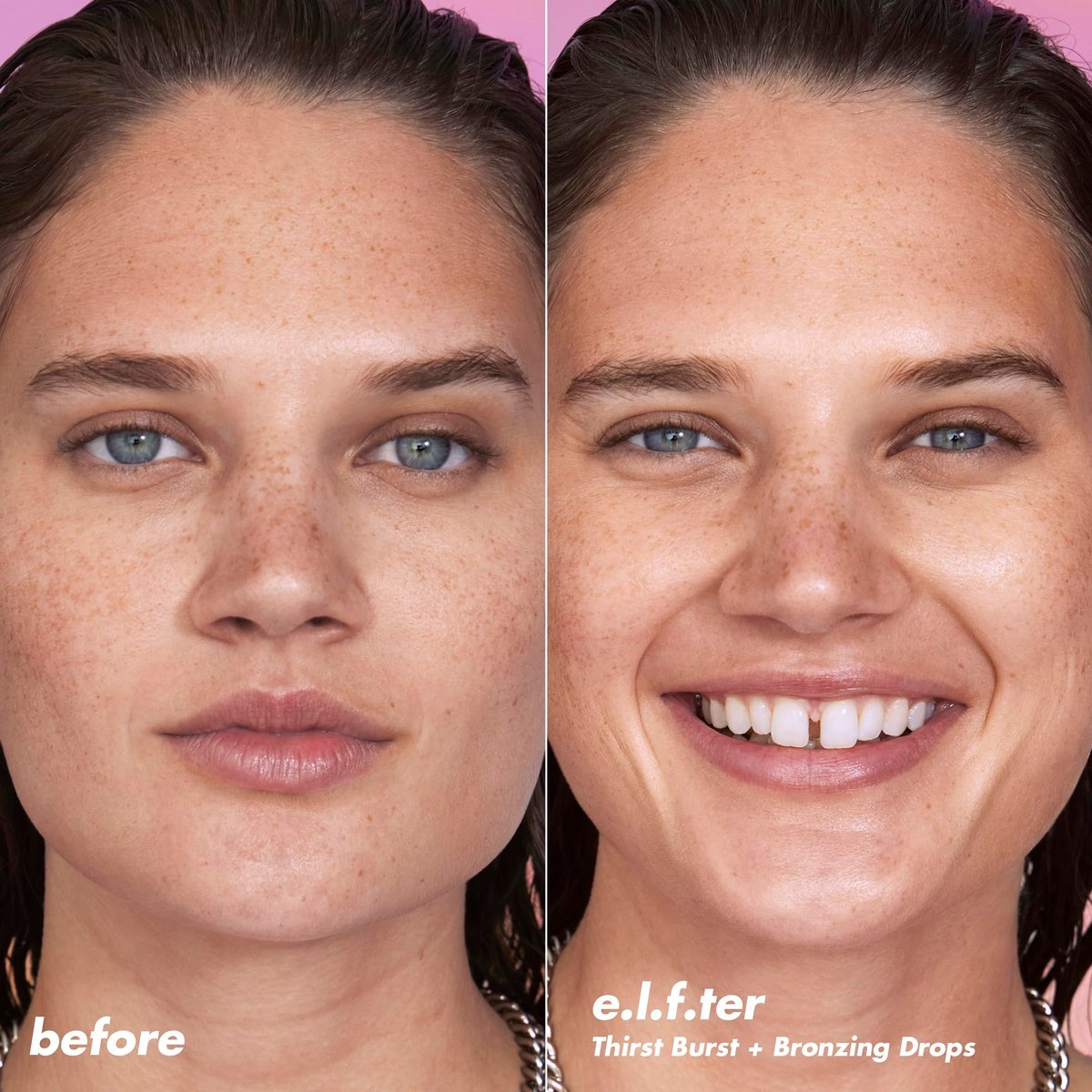 e.l.f. SKIN The Hottest Drops Duo: Holy Hydration! Thirst Burst & Bronzing Skincare Set for Dewy, Sun-Kissed Look - görsel 11