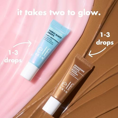 e.l.f. SKIN The Hottest Drops Duo: Holy Hydration! Thirst Burst & Bronzing Skincare Set for Dewy, Sun-Kissed Look