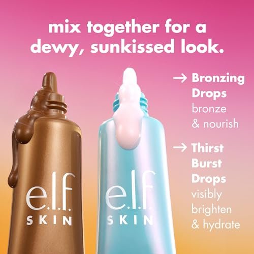 e.l.f. SKIN The Hottest Drops Duo: Holy Hydration! Thirst Burst & Bronzing Skincare Set for Dewy, Sun-Kissed Look - görsel 4