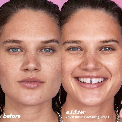 e.l.f. SKIN The Hottest Drops Duo: Holy Hydration! Thirst Burst & Bronzing Skincare Set for Dewy, Sun-Kissed Look - görsel 12