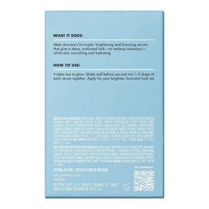 e.l.f. SKIN The Hottest Drops Duo: Holy Hydration! Thirst Burst & Bronzing Skincare Set for Dewy, Sun-Kissed Look