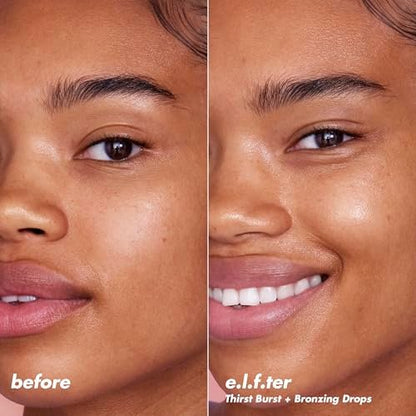 e.l.f. SKIN The Hottest Drops Duo: Holy Hydration! Thirst Burst & Bronzing Skincare Set for Dewy, Sun-Kissed Look